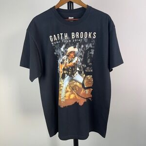 Garth Brooks World Tour 2014 Graphic T-Shirt Black Hanes Beefy-T Mens XL